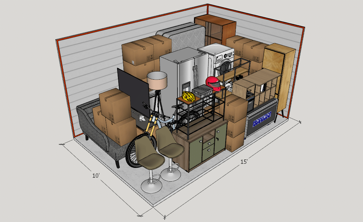 10x15 climate controlled storage unit